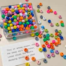 将图片加载到图库查看器,10pcs Solid Color Straight Hole Round Beads - Wholesale DIY Accessories