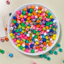 将图片加载到图库查看器,10pcs Solid Color Straight Hole Round Beads - Wholesale DIY Accessories