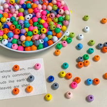 将图片加载到图库查看器,10pcs Solid Color Straight Hole Round Beads - Wholesale DIY Accessories