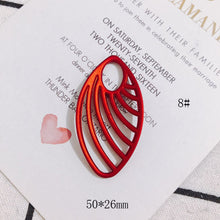 将图片加载到图库查看器,Acrylic Resin Plastic Red Frosted Eardrop Pendant Earring Accessories Supplies for Jewelry Making Components Diy Handmade 4pcs