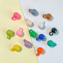 将图片加载到图库查看器，10pcs Macaron-colored Round Bead Pendant with Holes - Wholesale DIY Accessories
