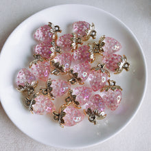 将图片加载到图库查看器，10pcs Summer Fresh Resin Strawberry Set with Pearls - Wholesale DIY Accessories
