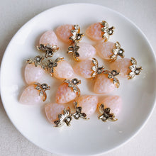 将图片加载到图库查看器，10pcs Summer Fresh Resin Strawberry Set with Pearls - Wholesale DIY Accessories
