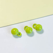 将图片加载到图库查看器，10pcs Macaron-colored Round Bead Pendant with Holes - Wholesale DIY Accessories
