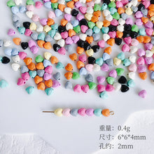 将图片加载到图库查看器，10pcs Colored Straight Hole Hearts -Wholesale DIY Accessories

