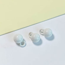 将图片加载到图库查看器，10pcs Macaron-colored Round Bead Pendant with Holes - Wholesale DIY Accessories
