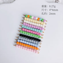 将图片加载到图库查看器，10pcs Macaron-colored Stoving Varnish Straight Hole Beads -Wholesale DIY Accessories
