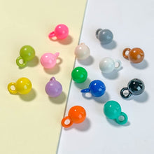 将图片加载到图库查看器，10pcs Macaron-colored Round Bead Pendant with Holes - Wholesale DIY Accessories

