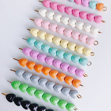 将图片加载到图库查看器，10pcs Colored Straight Hole Hearts -Wholesale DIY Accessories

