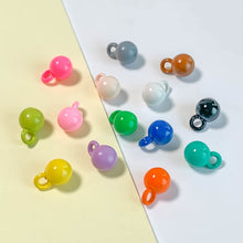 将图片加载到图库查看器，10pcs Macaron-colored Round Bead Pendant with Holes - Wholesale DIY Accessories
