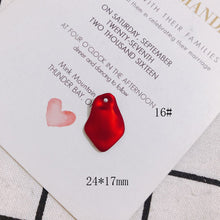 将图片加载到图库查看器，Acrylic Resin Plastic Red Frosted Eardrop Pendant Earring Accessories Supplies for Jewelry Making Components Diy Handmade 4pcs
