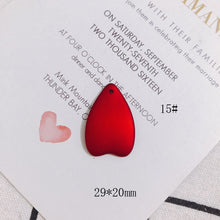 将图片加载到图库查看器，Acrylic Resin Plastic Red Frosted Eardrop Pendant Earring Accessories Supplies for Jewelry Making Components Diy Handmade 4pcs
